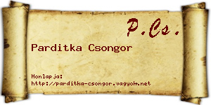 Parditka Csongor névjegykártya